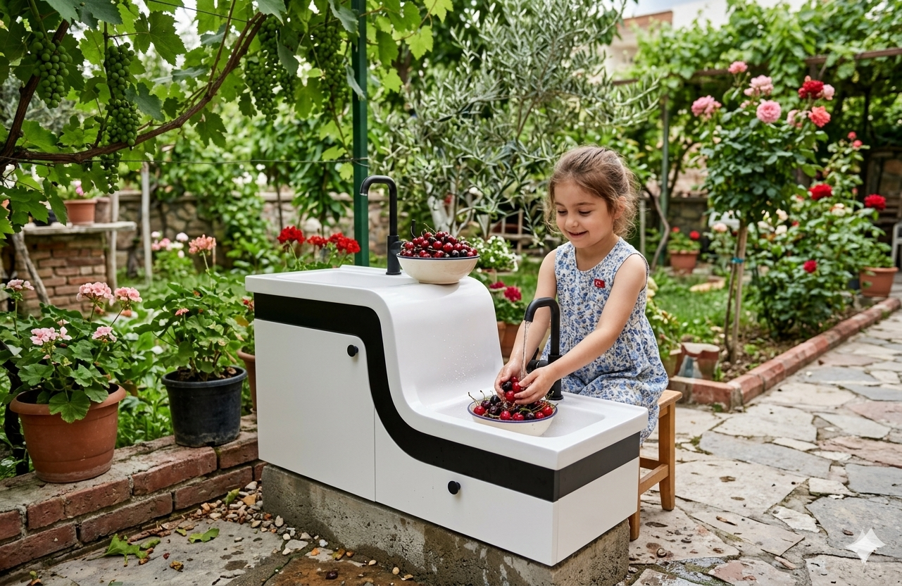 Z Lavabo Modelleri, Çift Kademeli Çocuk Banyo Dolabı, Yaşlı ve Ev Tipi Abdest Lavabosu İmalatı - Turan Yapı